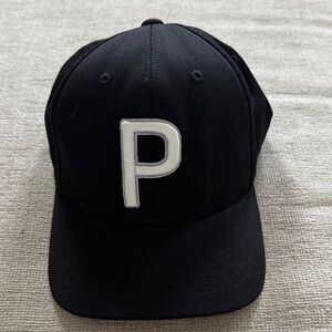 Puma Black Cap with White Detailing